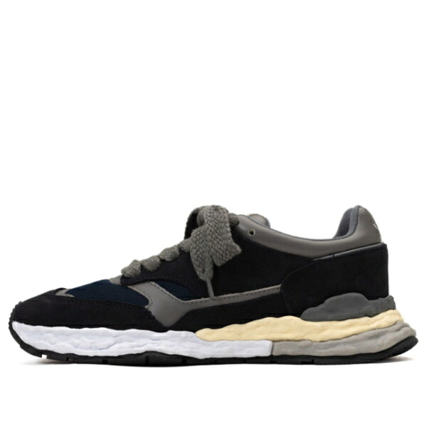 Maison MIHARA YASUHIRO ミハラヤスヒロ メンズ スニーカー 【Maison MIHARA YASUHIRO GEORGE OG Sole Mix Material Low-top Sneaker Navy A10FW701-NAVY】  サイズ US_5(23.0cm)
