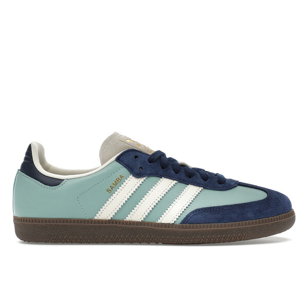 adidas アディダス レディース スニーカー 【adidas Samba OG Hazy Green Night Indigo (Women's)】 サイズ US_7(24.0cm) Hazy Green/Cream White/Night Indigo|asty