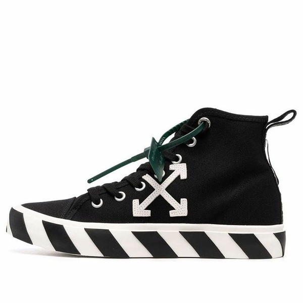 Off-White 象牙色 メンズ スニーカー  【Off-White Vulcanized Mid-Top Canvas Sneakers \u0027Black White Green\u0027 OMIA119C99FAB0011001】  大きさ US_11(29.0糎)