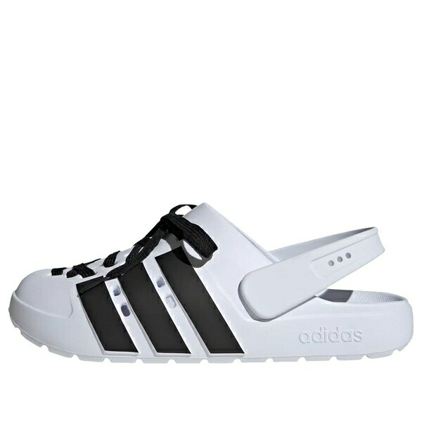 adidas アディダス メンズ スニーカー  【adidas Adilette Clog 2.0 \u0027White Black\u0027 JR4027】  大いさ US_12(30.0糎)