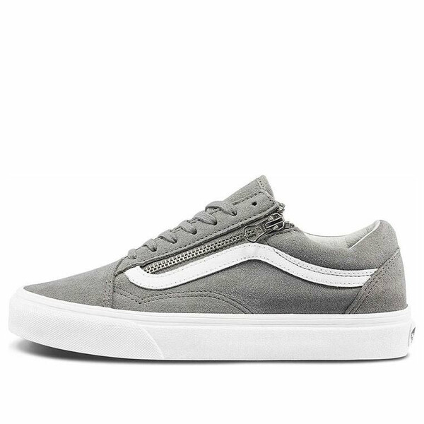 Vans バンズ メンズ スニーカー 【Vans Unisex Old Skool Zip Low-Top Sneakers Grey 'Gray White' VN0A3493A4F】 サイズ US_M_4｜asty