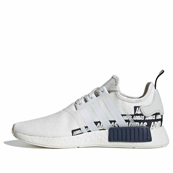 adidas アディダス メンズ スニーカー 【adidas NMD_R1 'Wordmark Heel Stripe - Crystal White Navy' FX6795】 サイズ US_9.5(27.5cm)｜asty