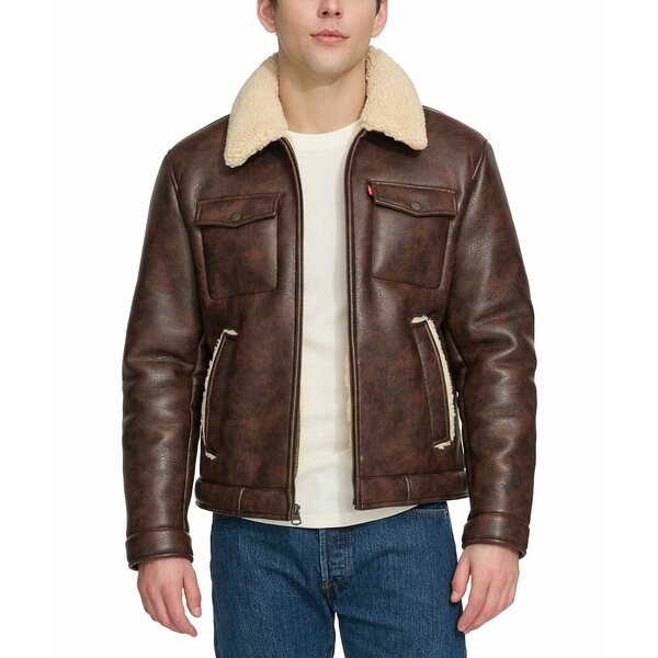 LEVIS SHEARLING TRUCKER OLYM ムートンジャケット Shearling Olympia Trucker Jacket - Black | Levi's® US