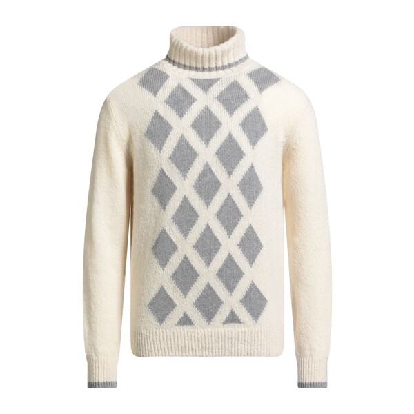 【貨物輸送無料】 フェデーリ メンズ 編み物\u0026ティーシャツ アウター Turtlenecks White