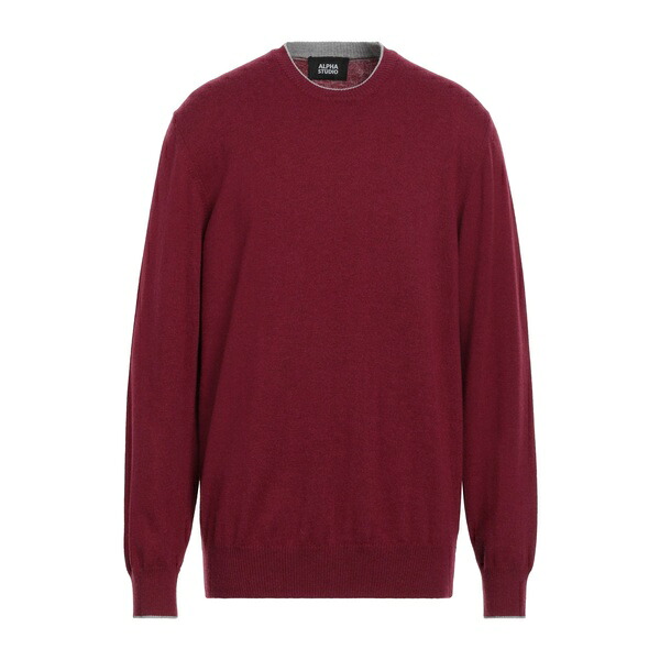 【貨物輸送無料】 アルファス テューディオ メンズ 編み物\u0026プルオーバー アウター Sweaters Red