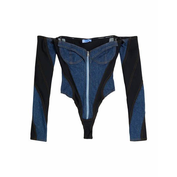 【送料無料】 マグラー レディース Tシャツ トップス Bodysuits Blue