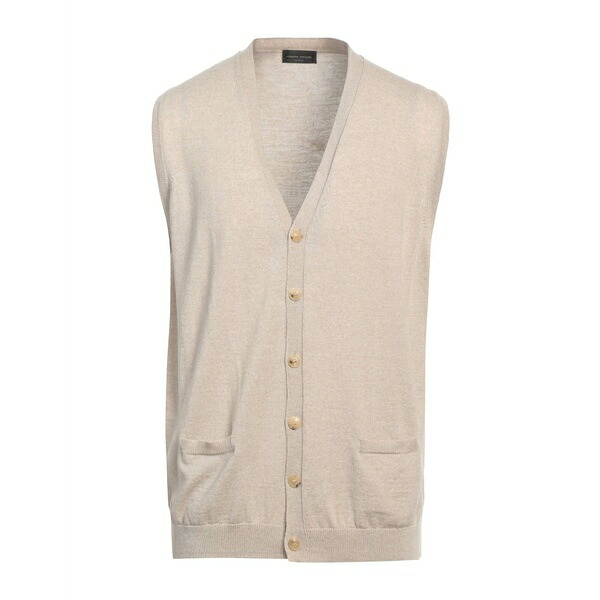 【貨物輸送無料】 ロベルトコリーナ メンズ ジレー アウター Cardigans Beige