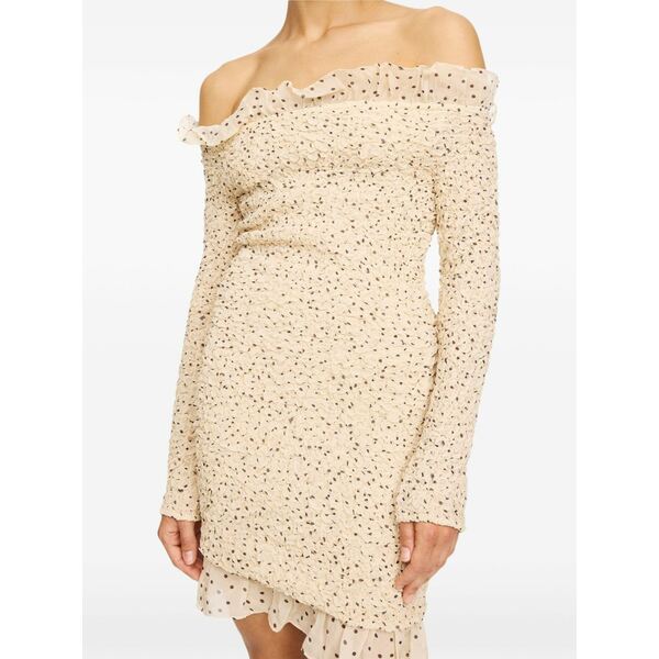 バイマレンバーガー レディース 衣裳 トップス Corinette ruffled polka-dot dress Neutrals