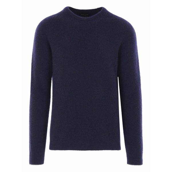 ロベルトコリーナ メンズ 編み物\u0026プルオーバー アウター Round-neck long-sleeve sweater Blue