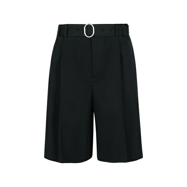 ジル・サンダー メンズ カジュアルパンツ ボトムス Belted pleated shorts Black|asty