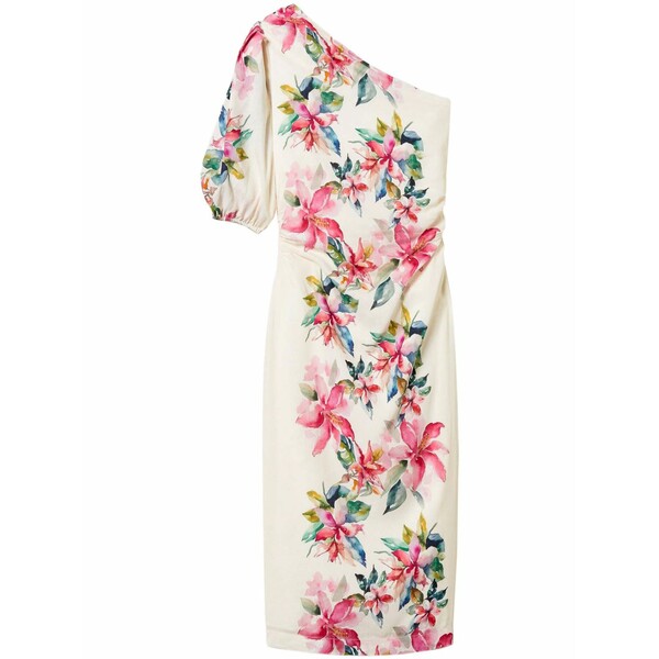 ツインセット レディース ワンピース トップス Printed midi dress White｜asty