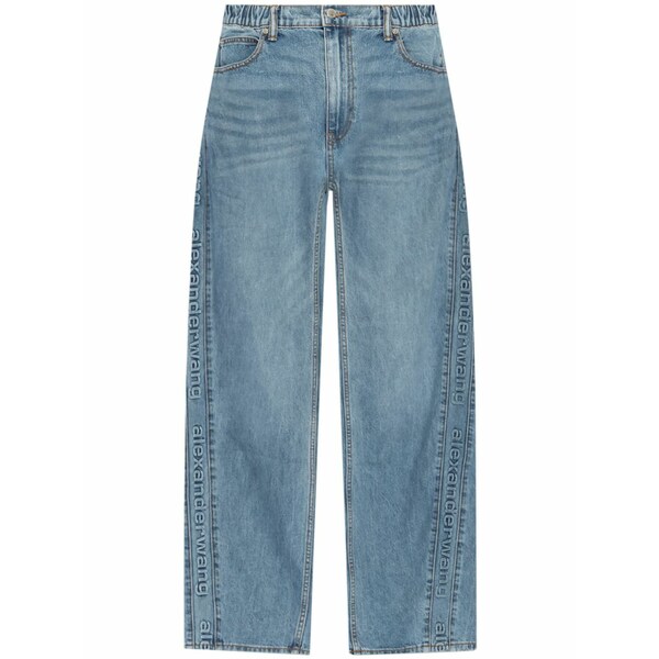 アレキサンダーワン レディース ジーンズズボン下 ボトムス Logo-embossed balloon jeans Blue