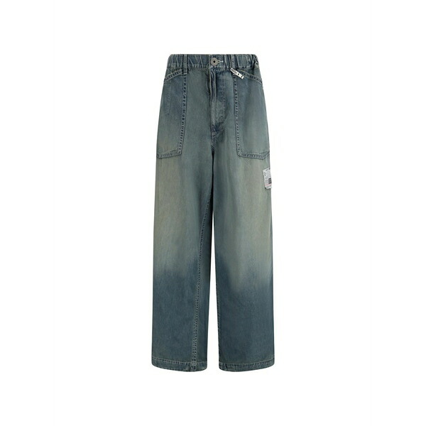 ミハラヤスヒロ レディース ジーンズズボン下 ボトムス Belt back denim trousers Blue