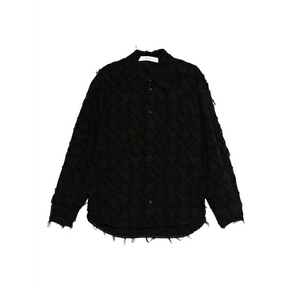 空想科学小説アール メンズ プルオーバー トップス Textured shirt Black