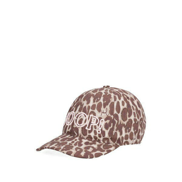ジョープ レディース かぶり笠 佩び物 Anahi leopard-print logo-embroidered cap Brown