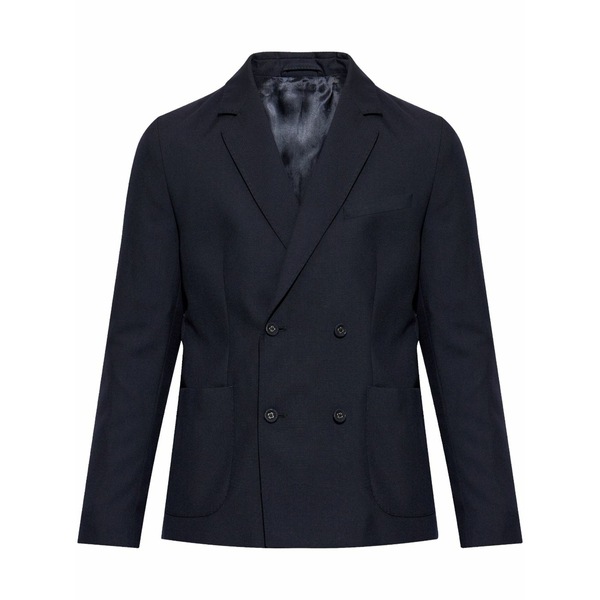 オフィシンジェネレール メンズ ジャケット＆ブルゾン アウター Double-breasted blazer Blue｜asty