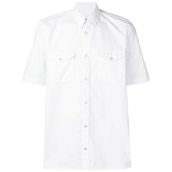 ジバンシー メンズ シャツ トップス Logo side-stripe shirt White|asty