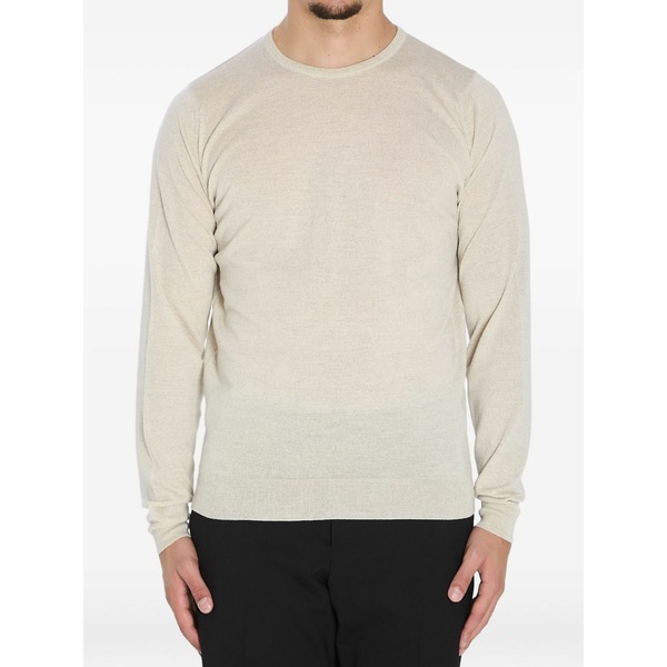 ジョンスメドレー メンズ 編み物\u0026プルオーバー アウター Lundy crew-neck sweater Neutrals