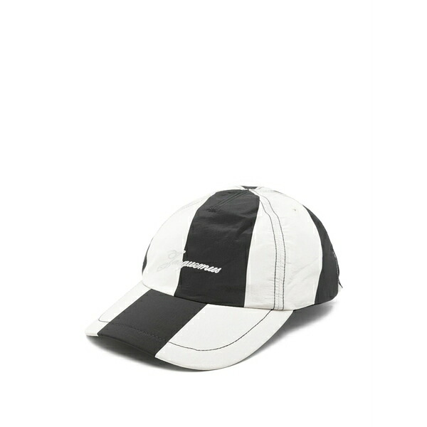 ジャクエムス メンズ かぶり笠 佩び物 La casquette baluchon striped cap White