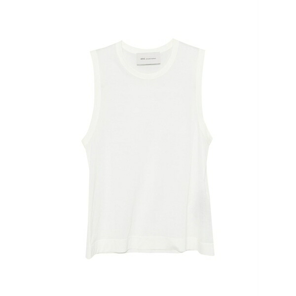 意中の女 レディース カットソー トップス Crew-neck sleeveless t-shirt Neutrals