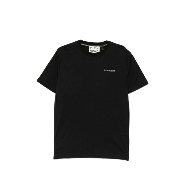 ジョン リッチモンド メンズ Tシャツ トップス Logo-detail t-shirt Black｜asty