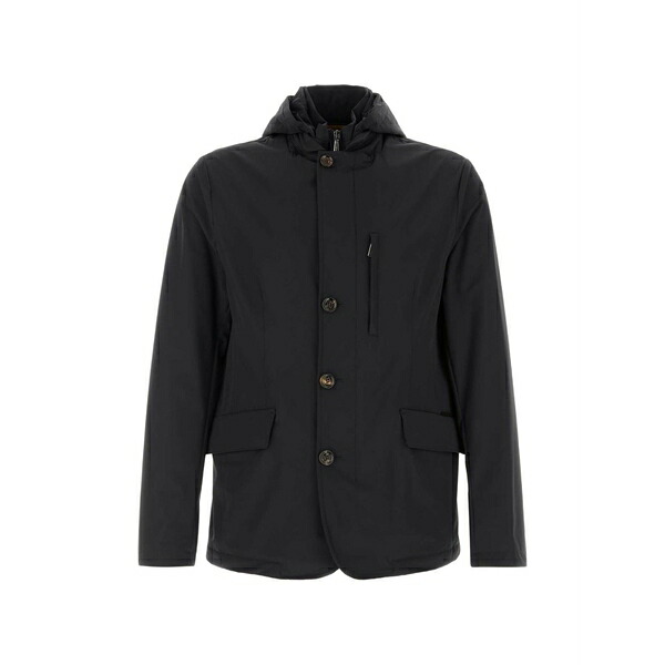 ムーレー メンズ 上衣＆上衣 アウター Ranieri hooded jacket Blue
