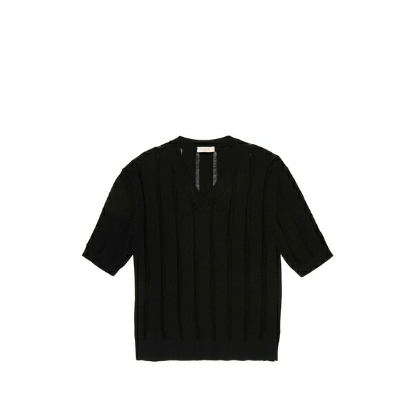 投げること御召しもの レディース 編み物\u0026プルオーバー アウター Zanone ribbed sweater Black