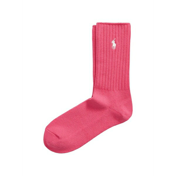 ラルフローレン レディース ソックス アンダーお召しもの Ribbed-embroidered socks Pink