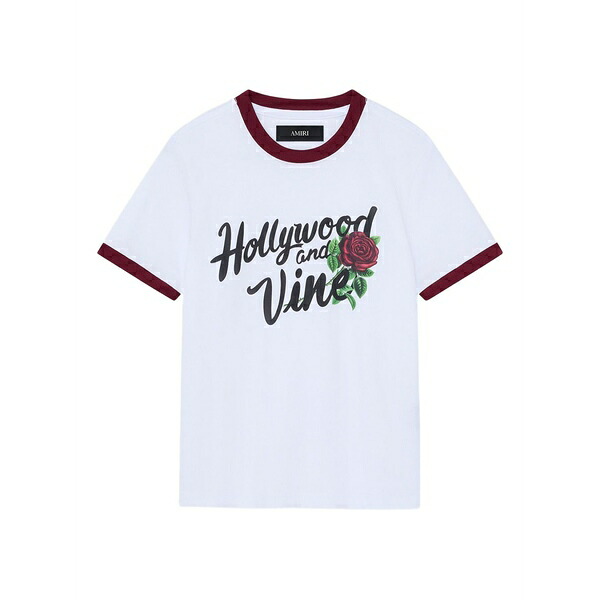 アミリ レディース ティーシャツ トップス Rose ringer t-shirt White