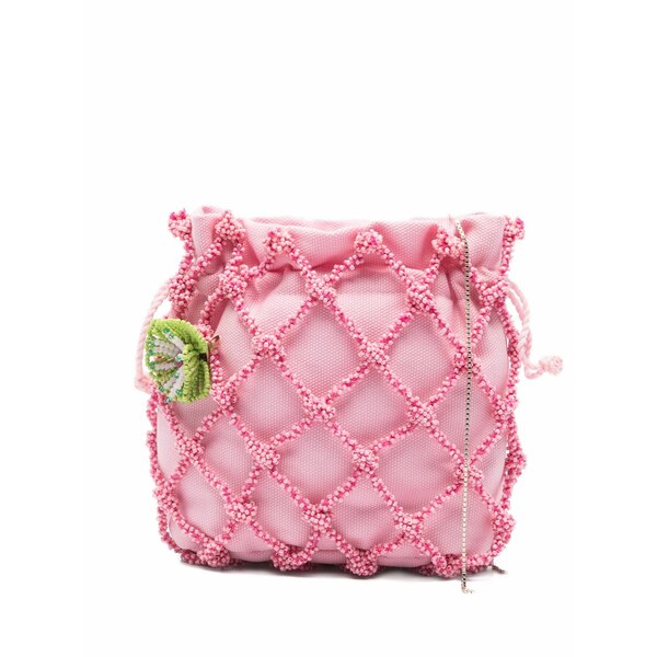 ロザンティカ レディース ショルダーバッグ 御徒面子  selene marea beaded appliqu￡ cross body bag Pink