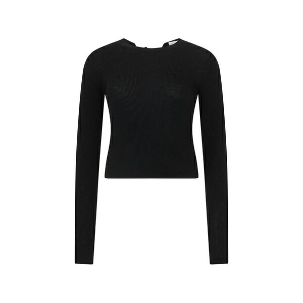 ヴァレンティノ ガラヴァーニ レディース 編み物\u0026プルオーバー アウター Bow ribbed knitwear Black