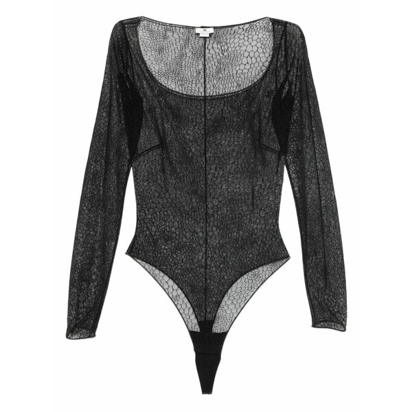 エリザベスフランキ レディース ティーシャツ トップス Long-sleeve bodysuit Black