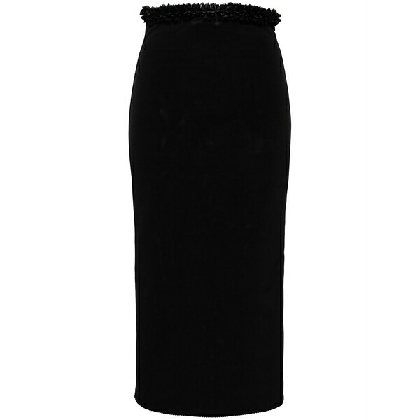マッハ アンド マッハ レディース スコート ボトムス Ruffle-trim pencil skirt Black