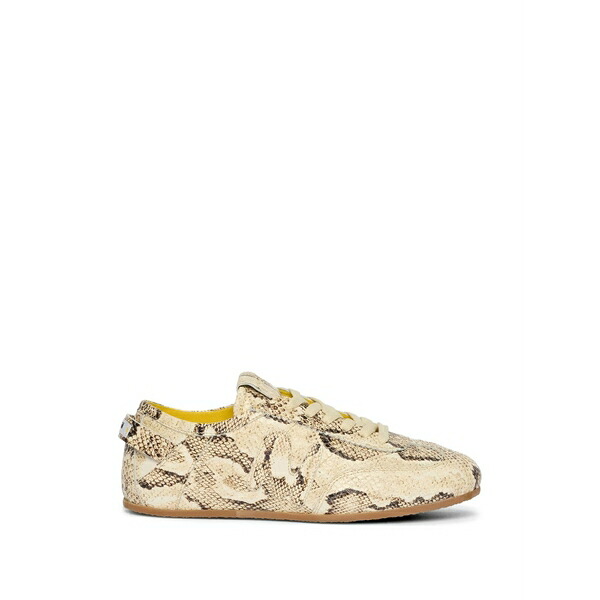 エムエスジイエム レディース スニーカー シューズ Snakeskin lace-up sneakers Neutrals