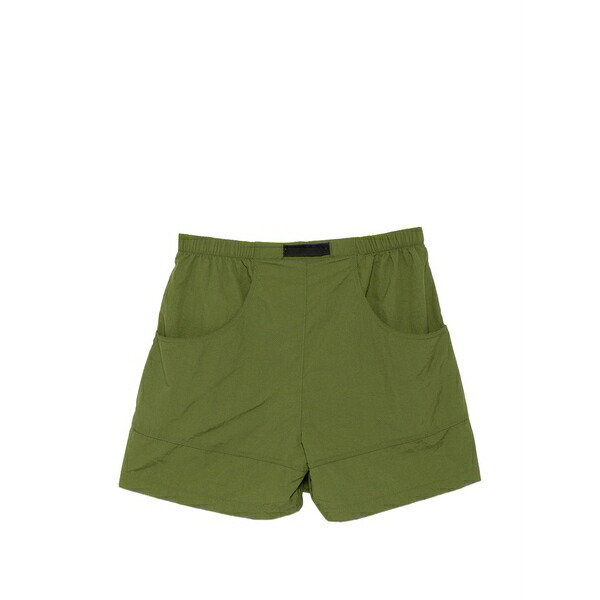 北の方人間の顔 メンズ 心地よいズボン下 ボトムス Red box belted shorts Green