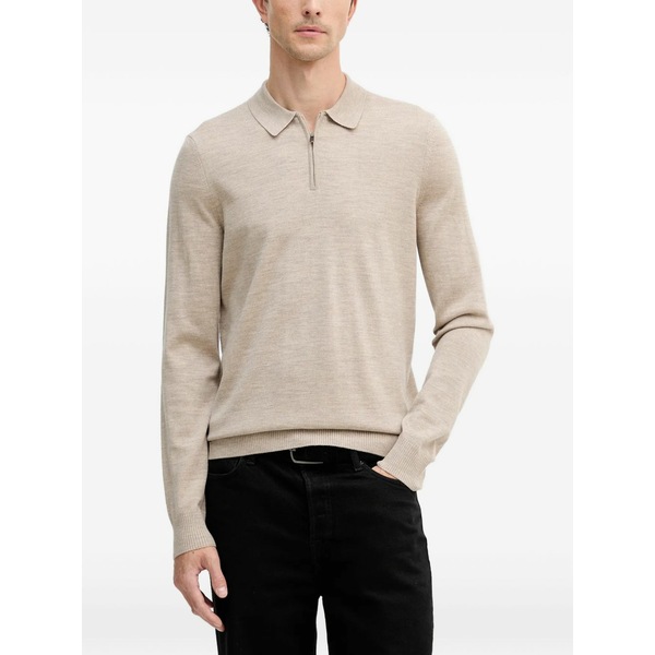ジョープ メンズ スポーツシャツ トップス Dondor zip placket polo shirt Neutrals