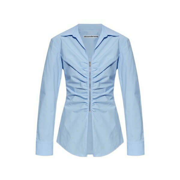 アレキサンダーワン レディース プルオーバー トップス Gathered bust shirt Blue