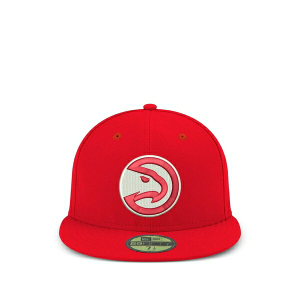ニュー内鰓 メンズ 鳥打ち帽 付属物 59fifty atlanta hawks fitted cap Red