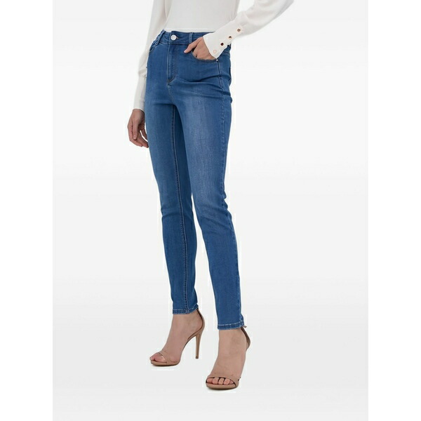 モーガンレーン レディース ジーンズズボン下 ボトムス Logo-patch skinny jeans Blue