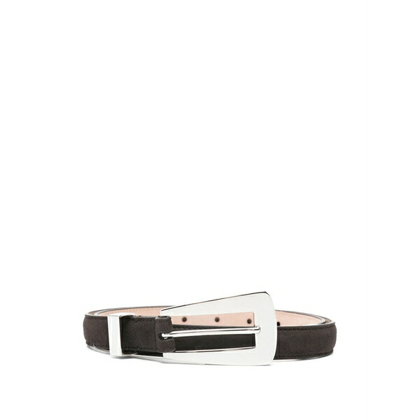 紙凧 レディース 胴締め 佩び物 Small lucca suede belt Brown
