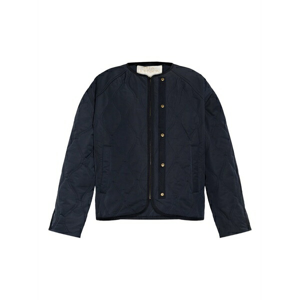 ウラ・ジョンソン レディース 上衣＆上衣 アウター Quilted press-stud jacket Blue