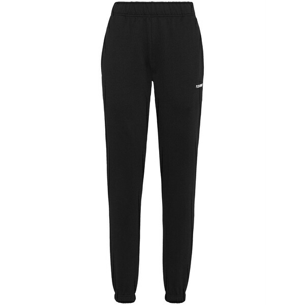 飾り気のない運動競技 レディース 心地よいズボン下 ボトムス Logo-print skinny track pants Black
