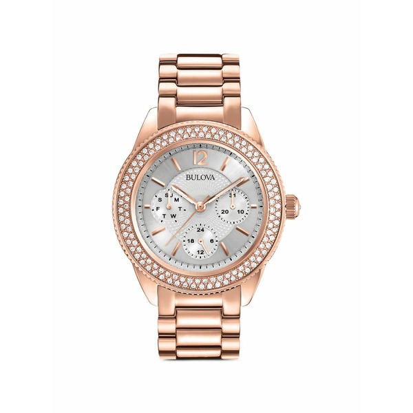 ブロバ レディース ウォッチ 佩び物 Swarovski crystal 38粍 watch Grey