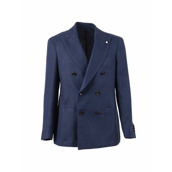 ルイジ・ビアンキ・マントヴァ メンズ 上衣＆上衣 アウター Double-breasted suit jacket Blue