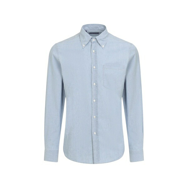 ラルフ・ローレン パープルレーベル メンズ プルオーバー トップス Button-down denim shirt Blue