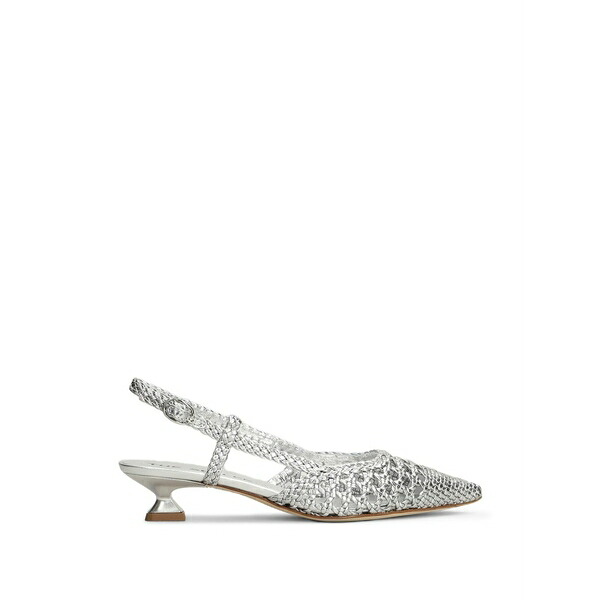 ザ・セラー レディース パンプス シューズ Woven-leather slingback pumps Silver