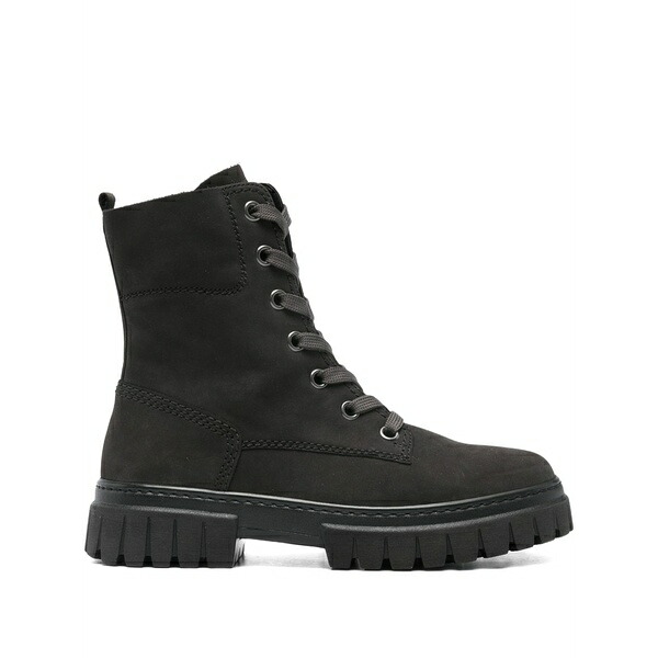 ガどんぶり鉢 レディース ブーツ シューズ Lace-up chunky-sole boots Grey