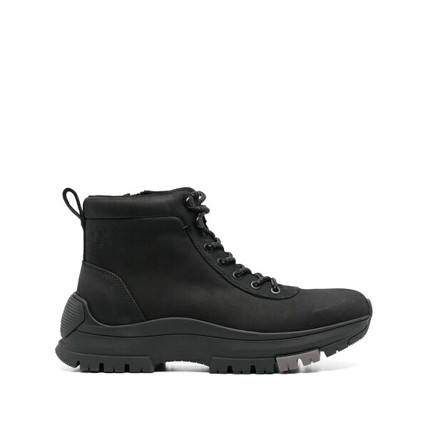 カルバンクライン メンズ ブーツ シューズ Leather boots Black