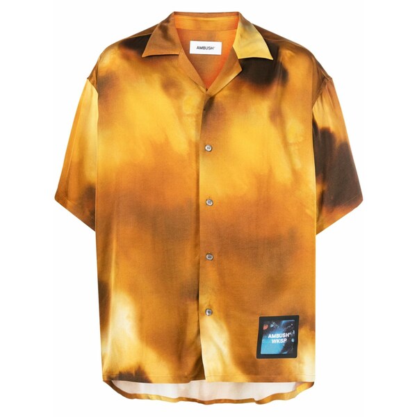 アンブッシュ メンズ プルオーバー トップス Short-sleeved bowling shirt Orange