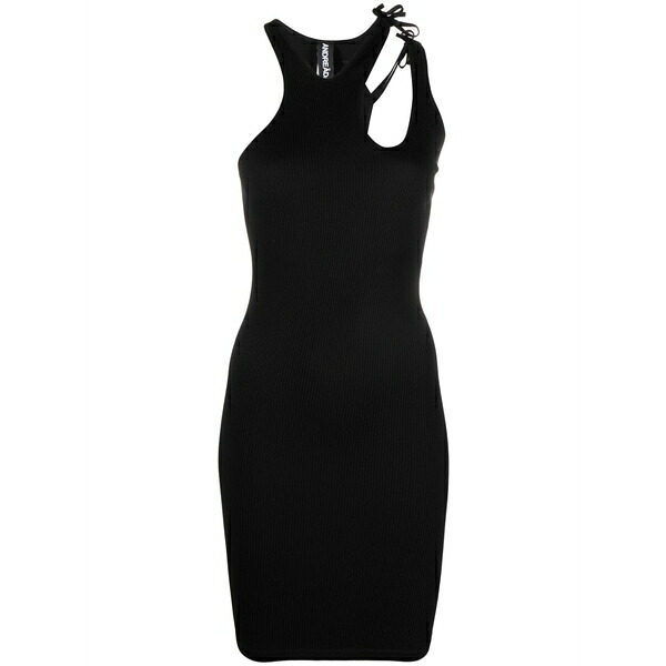 アンドレダモ レディース ワンピース トップス Ribbed asymmetric sleeveless dress Black｜asty 33,670円